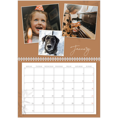 A4 Double Photo Calendar — Down to earth [January]