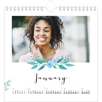 Square calendars  — Flower illustrations [January]